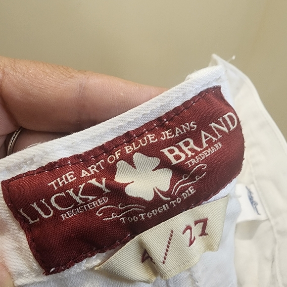 Lucky Brand Cream Denim Shorts Size 4/27 - Picture 2 of 11